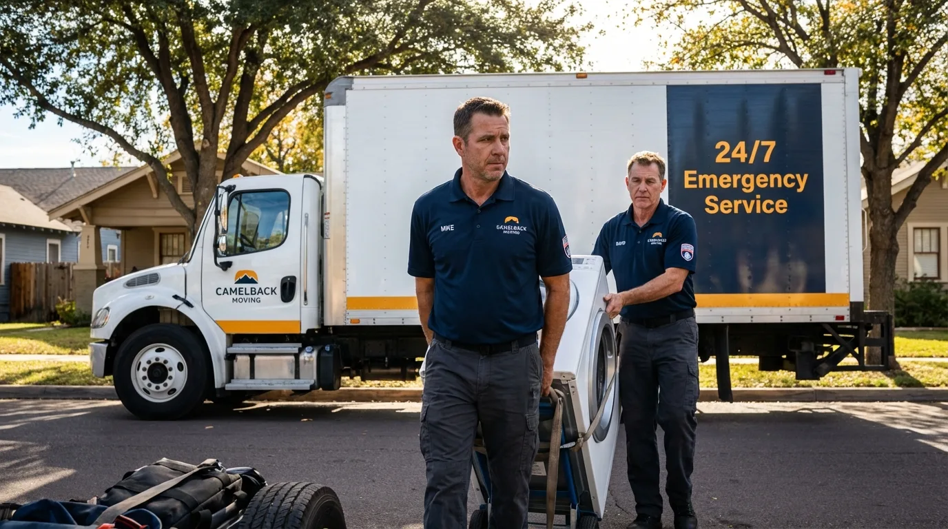 CamelBack Moving crew loading furniture in Weatherford, TX